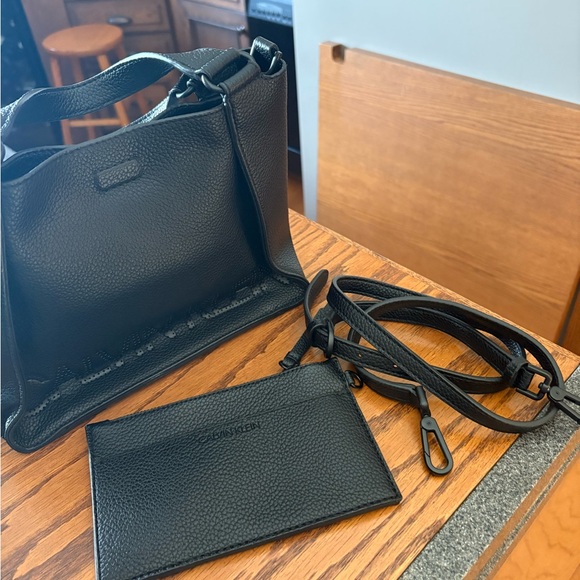Calvin Klein Black Textured Tote - Picture 3 of 4